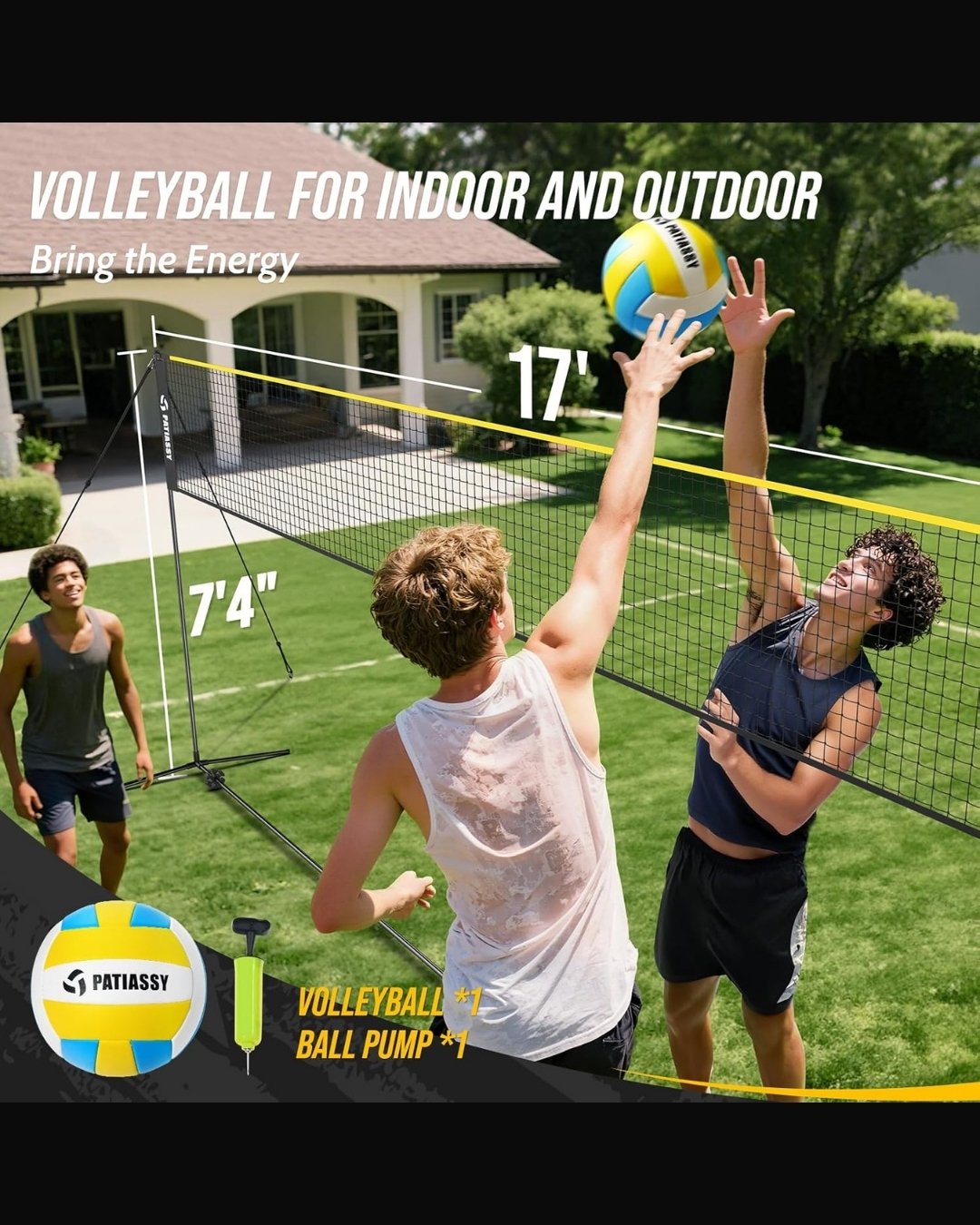 Volleyball/Badminton 17' Net