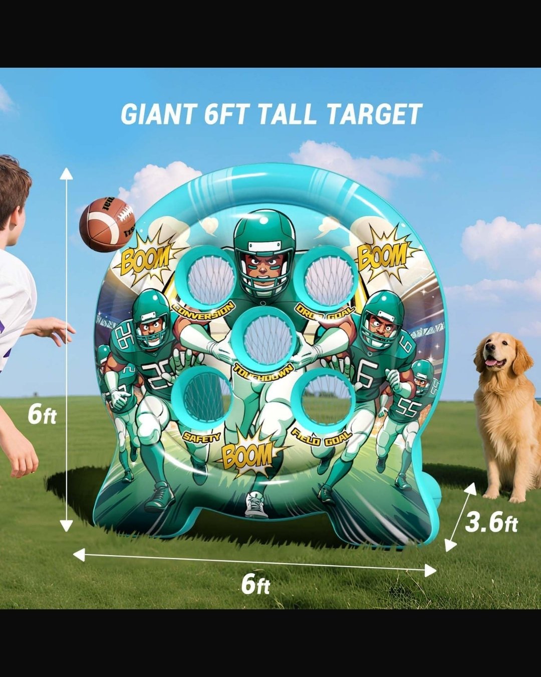 Football Target & Goal Post Combo