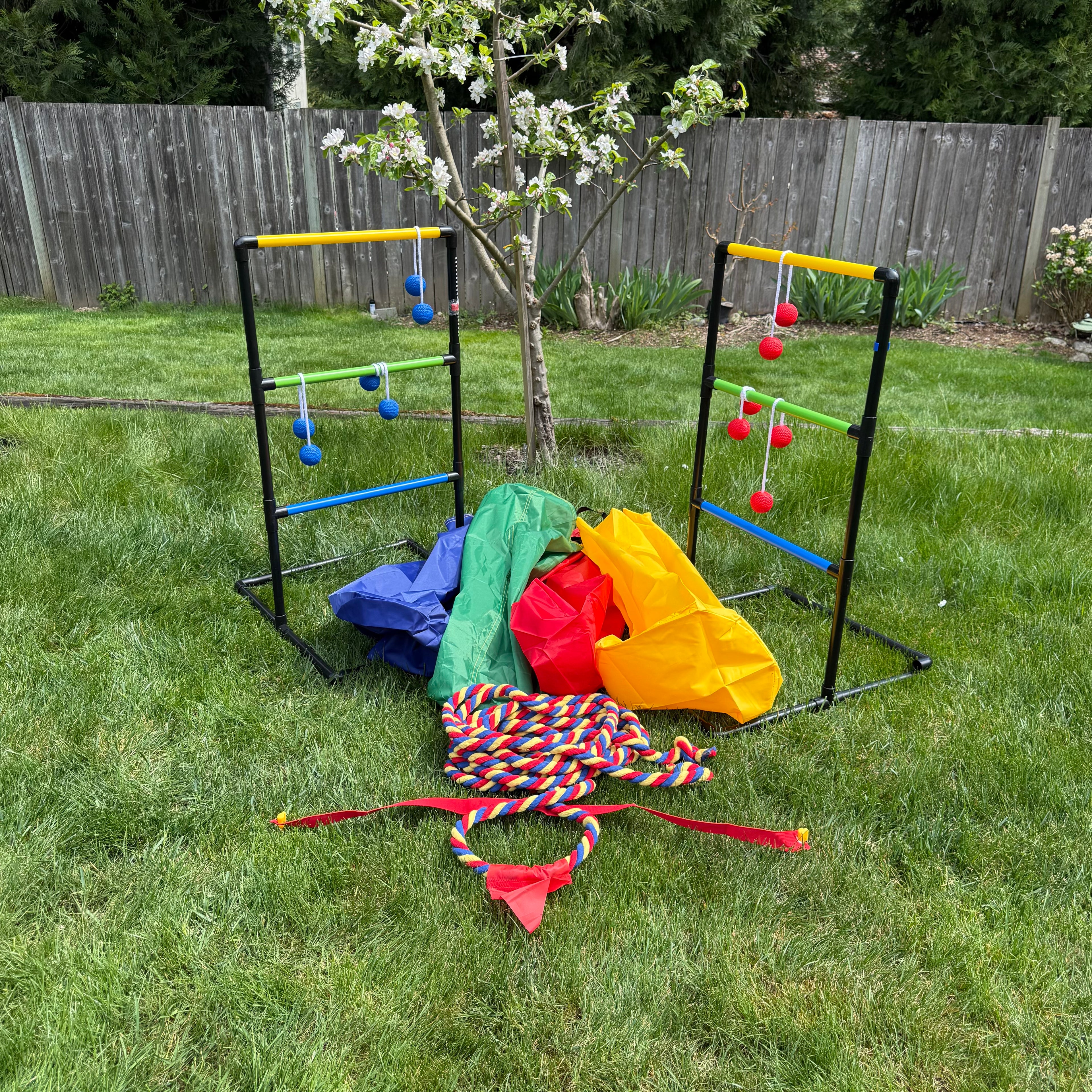 Ladder Toss, Tug of War Rope and Potato Bag Race Combo