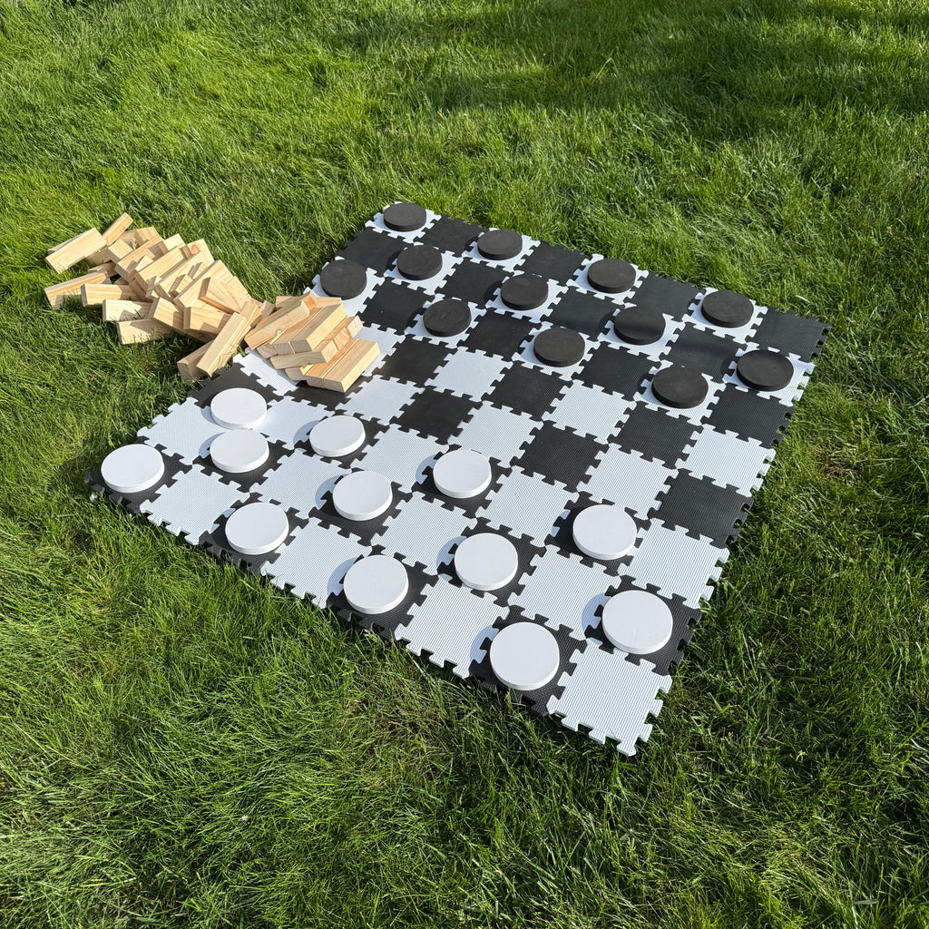Giant Checkers & Jenga Combo