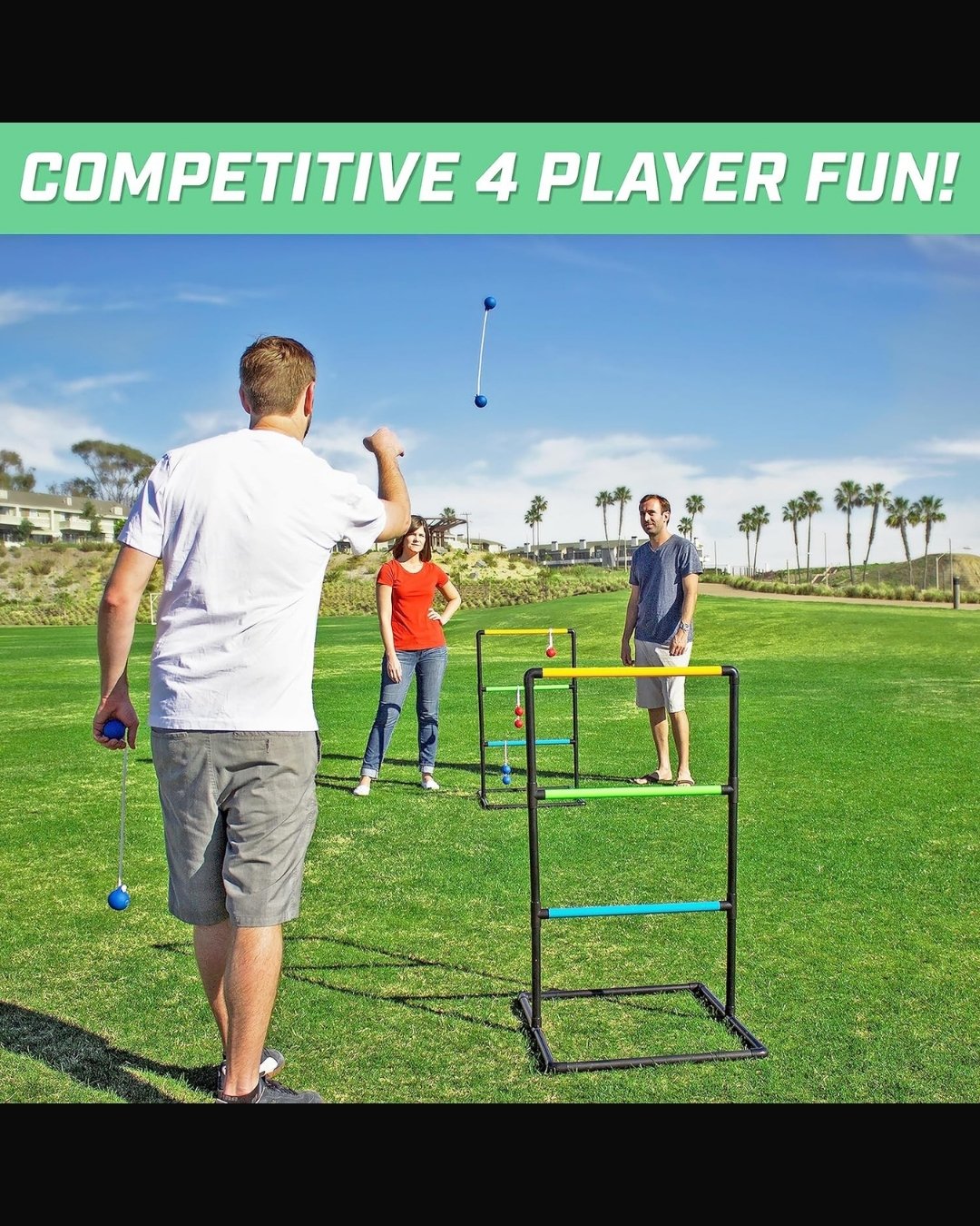 Ladder Toss, Tug of War Rope and Potato Bag Race Combo
