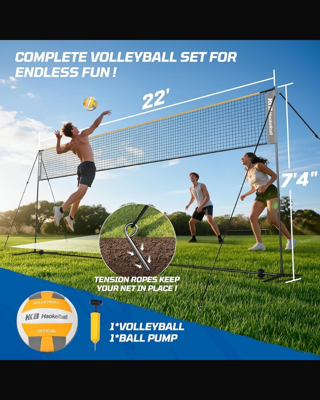 Volleyball/Badminton 22' Net