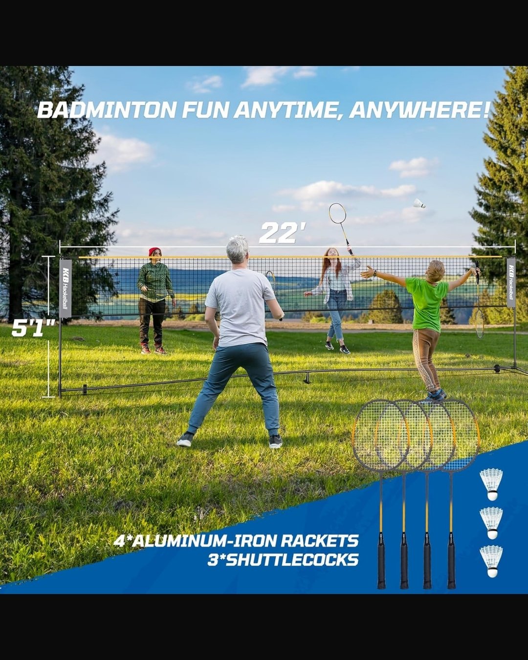 Volleyball/Badminton 22' Net